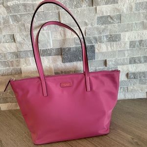 Kate Spade Hot Pink Hayden Top Zip Nylon Tote